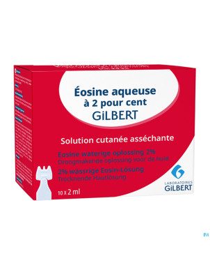Gilbert eosine aqueuse sol 2% sterile 10x2ml