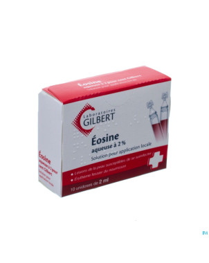 Gilbert eosine aqueuse sol 2% sterile 10x2ml