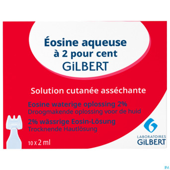 Gilbert eosine aqueuse sol 2% sterile 10x2ml
