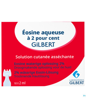 Gilbert eosine aqueuse sol 2% sterile 10x2ml