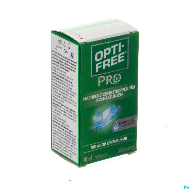 Opti-free pro gutt oculaires hydra lentilles 10ml