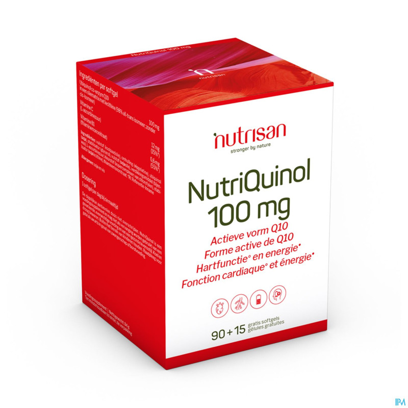 Nutriquinol 100mg  softgels  90+15 gratis nutrisan