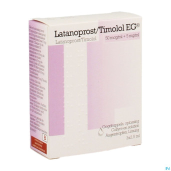Latanoprost timolol eg collyre fl 3x2,5ml
