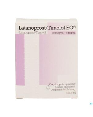 Latanoprost timolol eg collyre fl 3x2,5ml