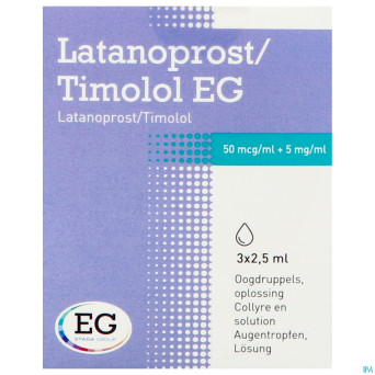 Latanoprost timolol eg collyre fl 3x2,5ml