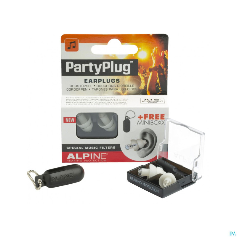 Partyplug bouchons oreille transparent nf 1pair