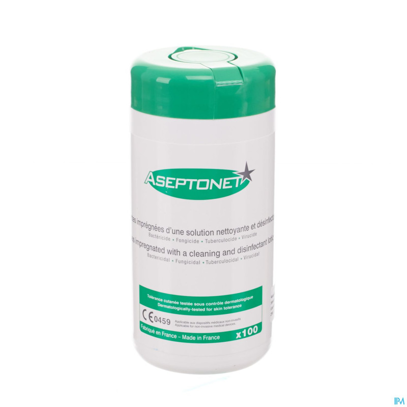 Aseptonet lingettes desinfectantes 100