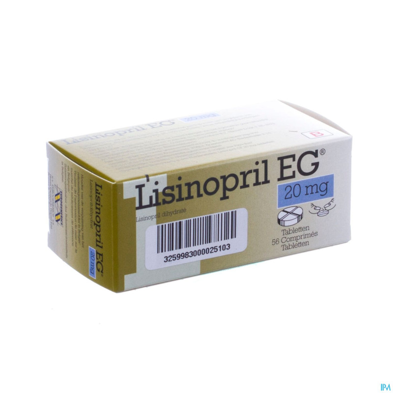 Lisinopril eg 20mg pi pharma comp  56x20mg pip