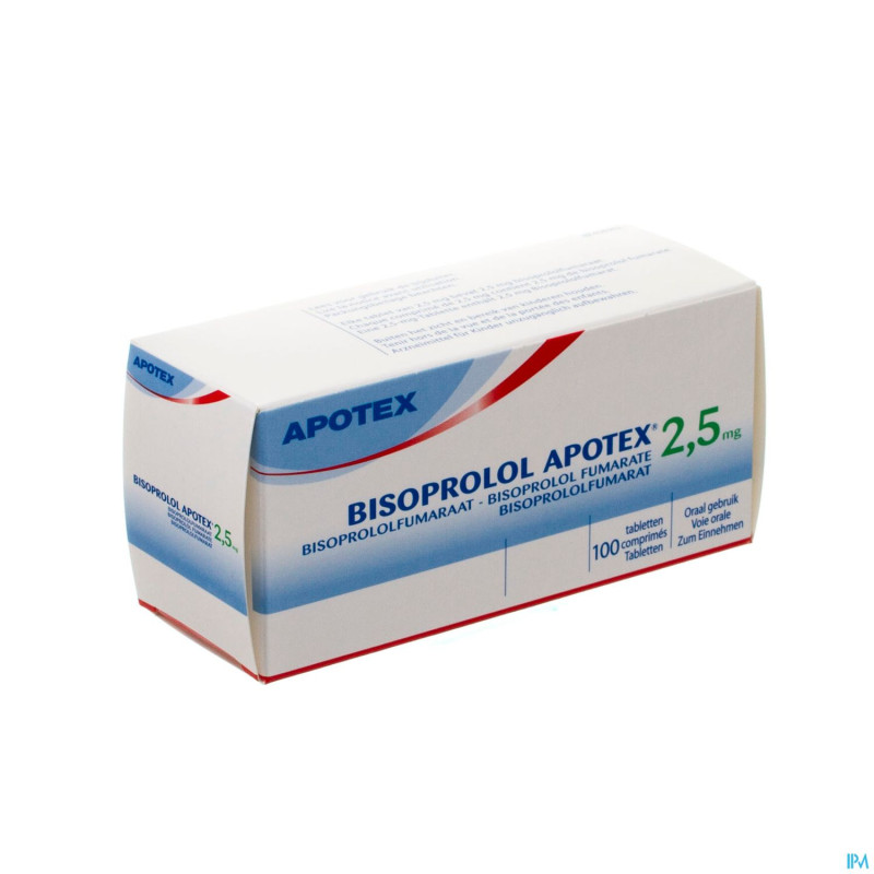 Bisoprolol apotex 2,5 mg comp 100
