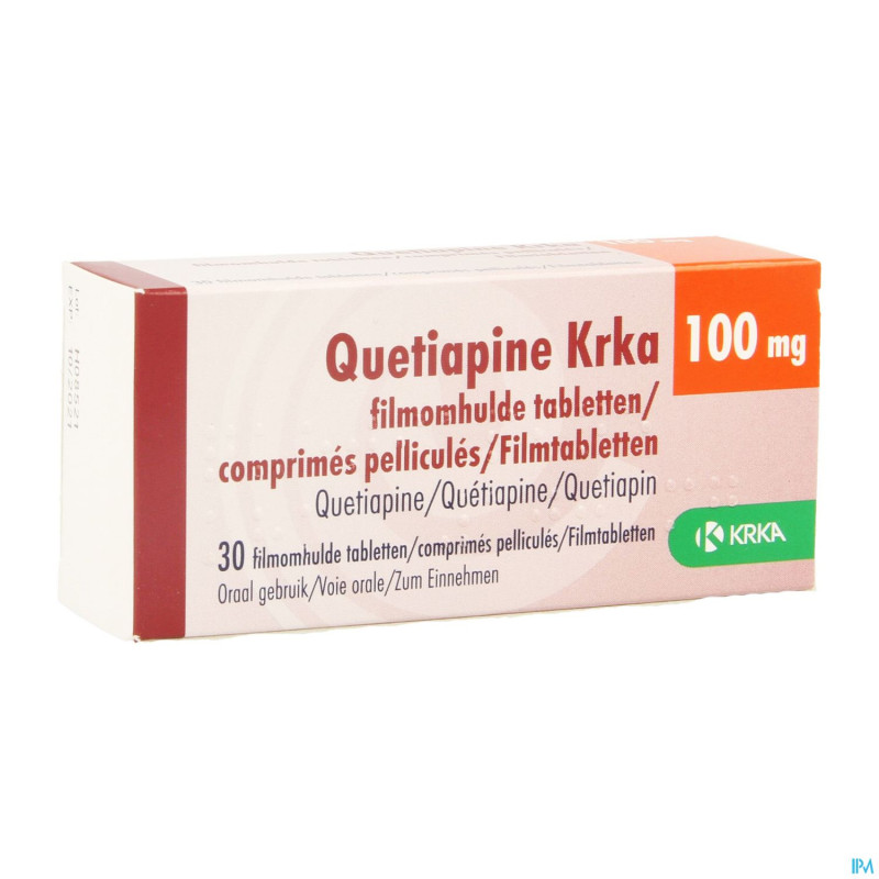 Quetiapine krka 100mg comp pell 30