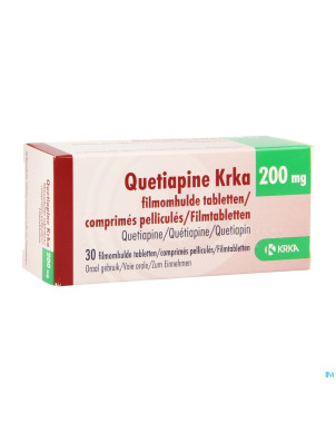 Quetiapine krka 200mg comp pell 30
