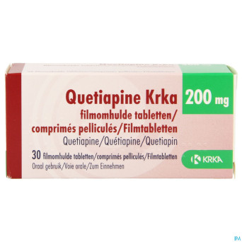 Quetiapine krka 200mg comp pell 30