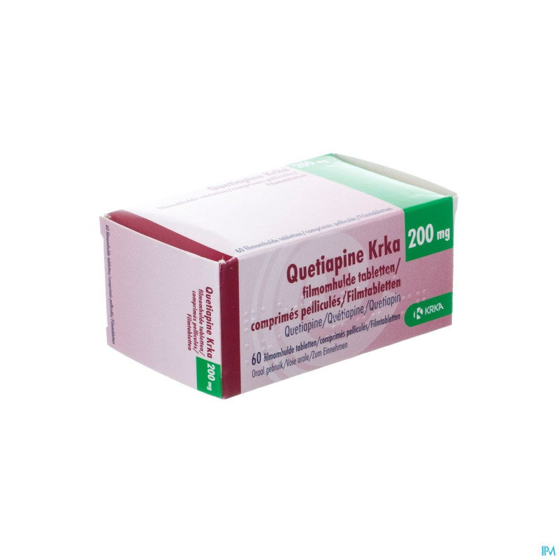 Quetiapine krka 200mg comp pell 60