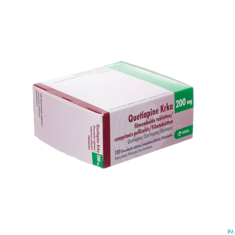 Quetiapine krka 200mg comp pell 100