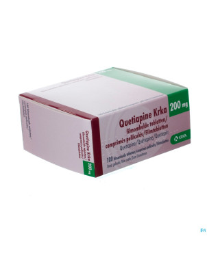 Quetiapine krka 200mg comp pell 100