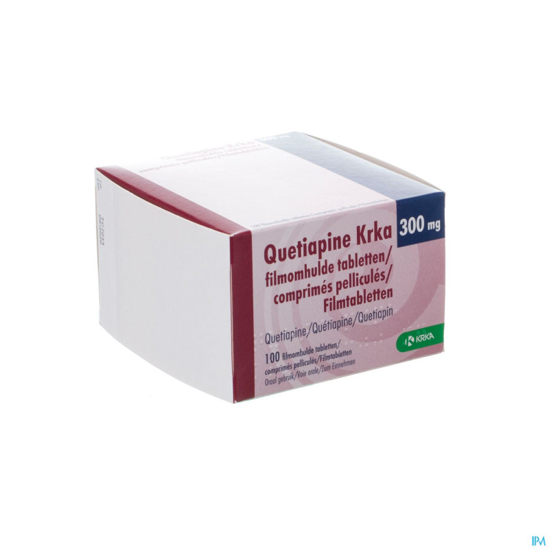 Quetiapine krka 300mg comp pell 100