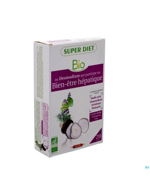Super diet complexe bien etre foie bio amp 20x15ml