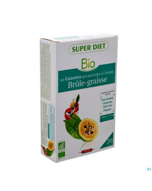 Superdiet complexe brule graisse bio amp  20x15ml