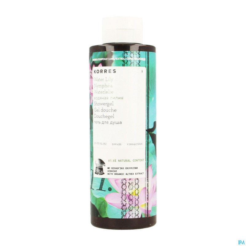 Korres kb gel douche water lily    250ml