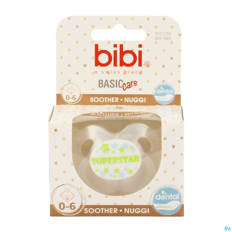 Bibi sucette dental superstar blanc bc    0-6m