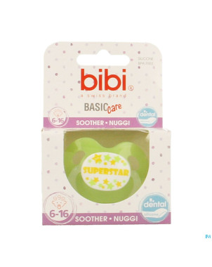 Bibi sucette dental superstar vert bc    6-16m
