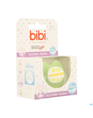 Bibi sucette dental superstar vert bc    6-16m