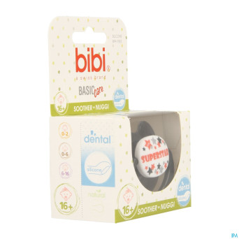 Bibi sucette dental superstar gris bc    +16m