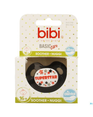 Bibi sucette dental superstar gris bc    +16m