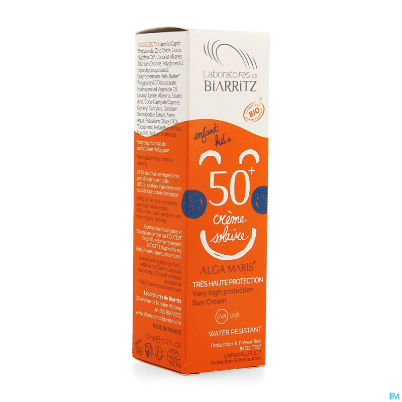 Alga maris creme solaire enfant ip50+    50ml