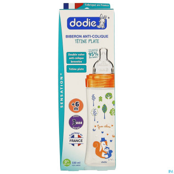 Dodie biberon sensation+ orange foret +6m    330ml