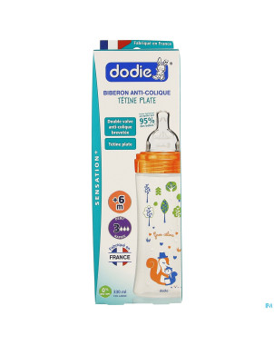 Dodie biberon sensation+ orange foret +6m    330ml