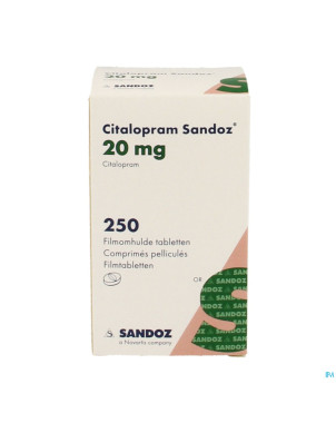 Citalopram sandoz 20 mg comp pell pot 250x20mg