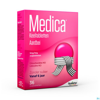 Medica comprimes gorge fraise    comp a sucer 36