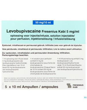 Levobupivacaine fresenius 5,00mg/ml sol inf 5x10ml