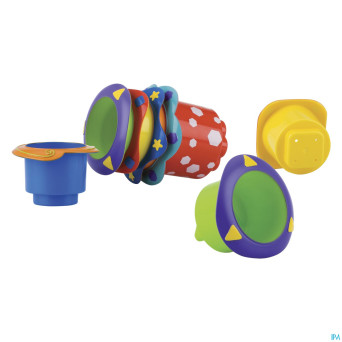 Nuby c jouet bain 5 pots emplables