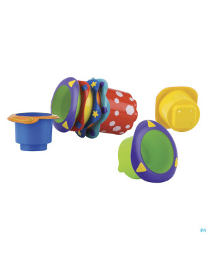 Nuby c jouet bain 5 pots emplables