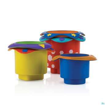 Nuby c jouet bain 5 pots emplables