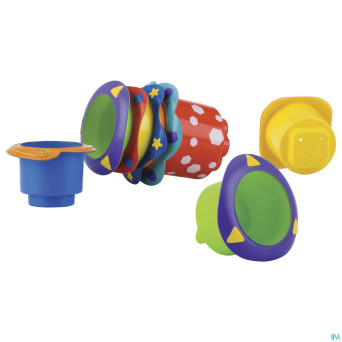 Nuby c jouet bain 5 pots emplables