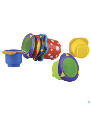 Nuby c jouet bain 5 pots emplables