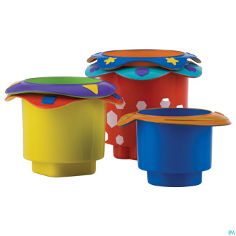 Nuby c jouet bain 5 pots emplables