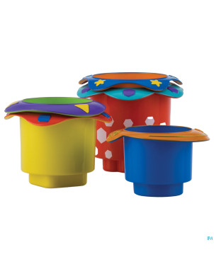 Nuby c jouet bain 5 pots emplables