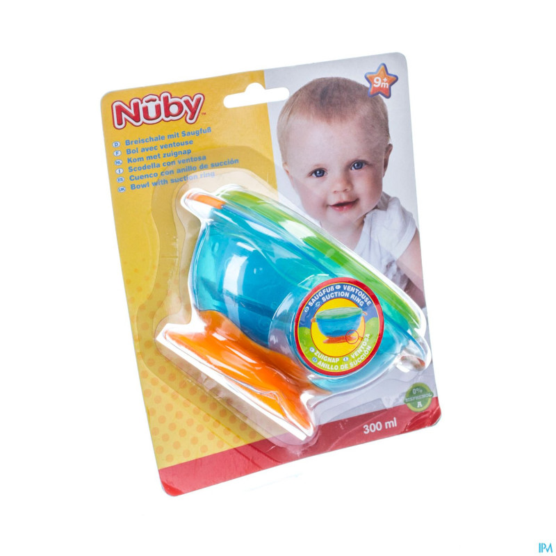 Nuby c assiette ventouse couvercle +9m 300ml