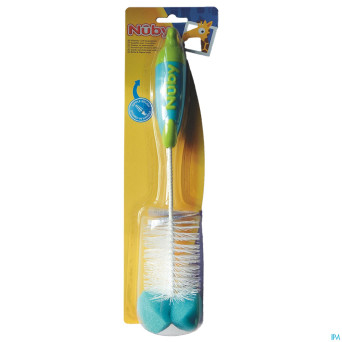 Nuby c goupillon eponge couleurs assorties