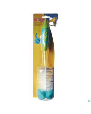 Nuby c goupillon eponge couleurs assorties