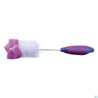 Nuby c goupillon eponge couleurs assorties