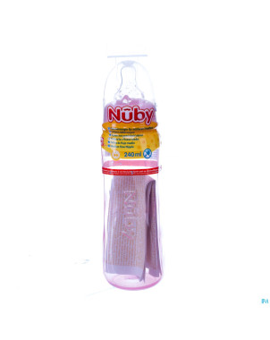 Nuby nt biberon natur.nurs.rose tet. lent 0m 240ml