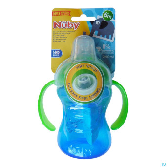 Nuby c tasse pp easygrip anses bec sil.  +6m 240ml