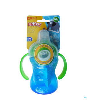Nuby c tasse pp easygrip anses bec sil.  +6m 240ml