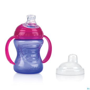 Nuby c tasse pp easygrip anses bec sil.  +6m 240ml