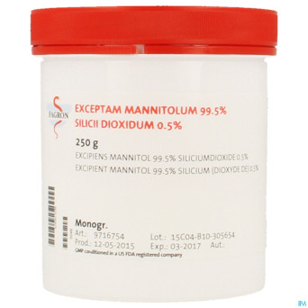 Mannitol 99,5% + silic.0,5% exc diluant   pdr 250g